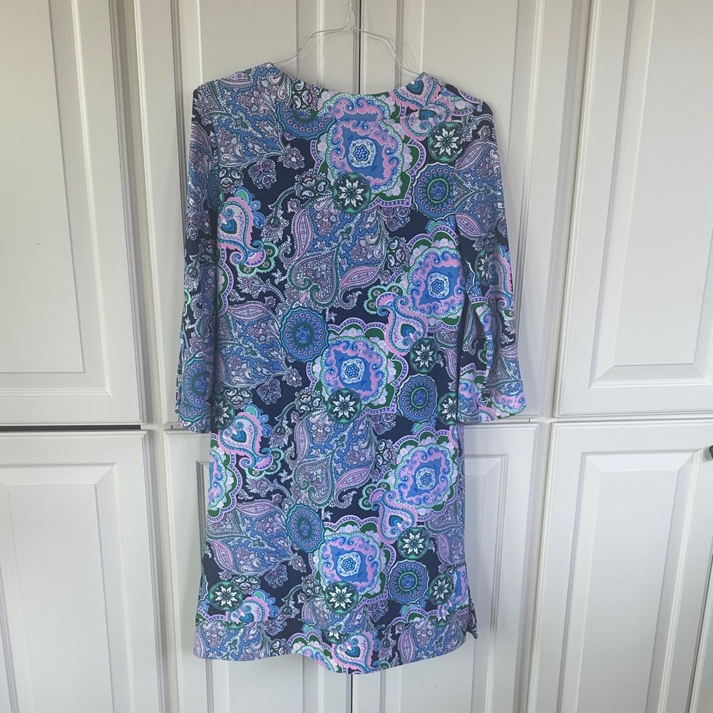 Jude Connally Navy, Blue, Purple Paisley Dress - Picture 3 of 6